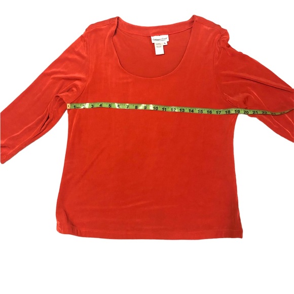 COLDWATER CREEK Scoop Neck Coral Pullover - Picture 5 of 7